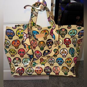 Consuela Colorful Skull Pattern Tote
